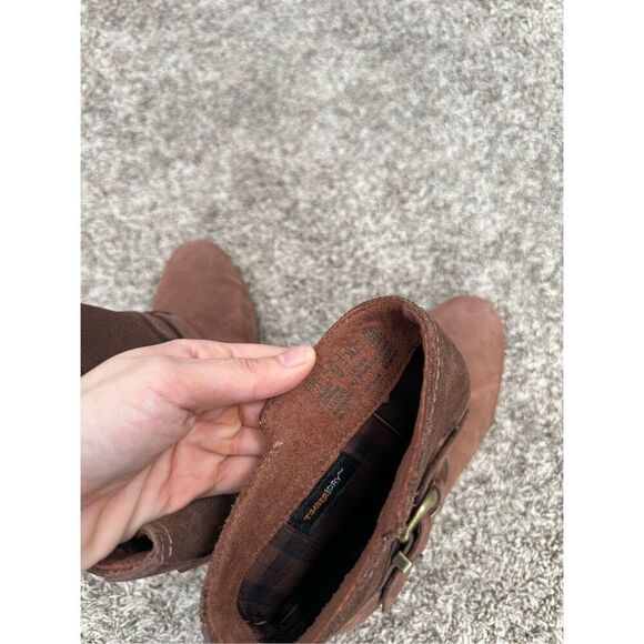 Timberland EarthKeeper Women's 7.5 Rudston Mid Boot Buckle Brown Leather Weatern - Picture 6 of 8